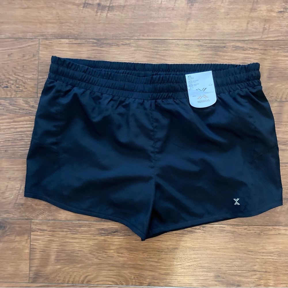 Girls Size 18.5P XL Black Athletic Shorts Workout Gear Pants Athleisure